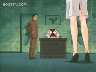 Seks prisoner anime dziewczyna dostaje cipka rubbed w undies